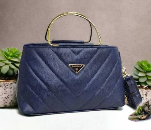 Leather Plain Hand Bag