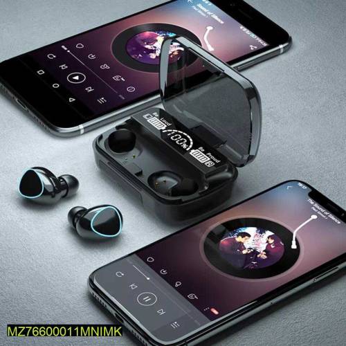 M10 Digital Display case Earbuds, black 