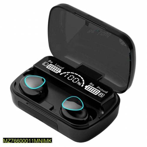 M10 Digital Display case Earbuds, black 