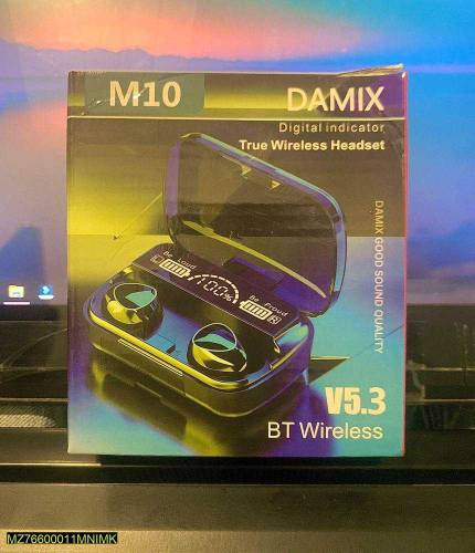 M10 Digital Display case Earbuds, black 