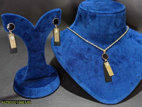 Two shade bar pandant set branded  gold plated