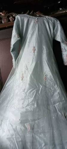 bridal maxi with trouser and paouch with cancan