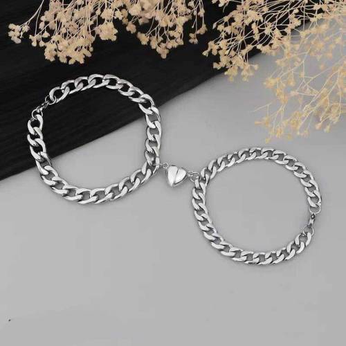 Metal plated breclelt pair and ring pair couple sate 