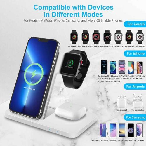 wireless charger 3 in 1 Fast Wireless Charging  foldable for iphone