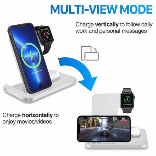 wireless charger 3 in 1 Fast Wireless Charging  foldable for iphone