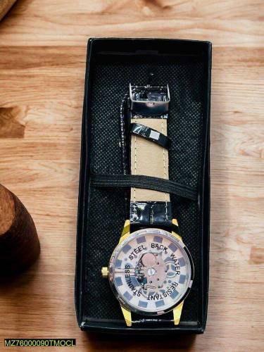 •  Material: Leather•  Product Type: Watch•  Watch Case Shape: Round• 