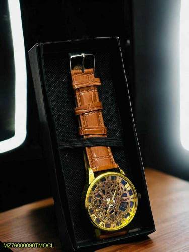 •  Material: Leather•  Product Type: Watch•  Watch Case Shape: Round• 