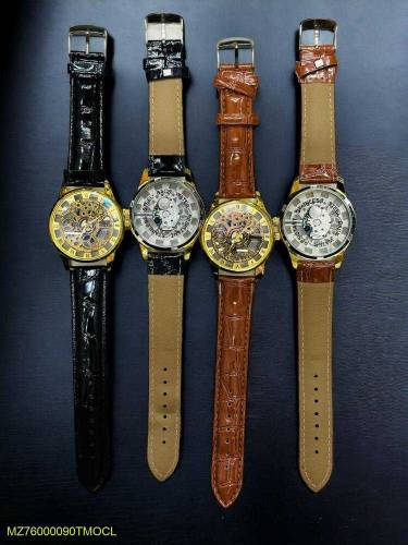 •  Material: Leather•  Product Type: Watch•  Watch Case Shape: Round• 