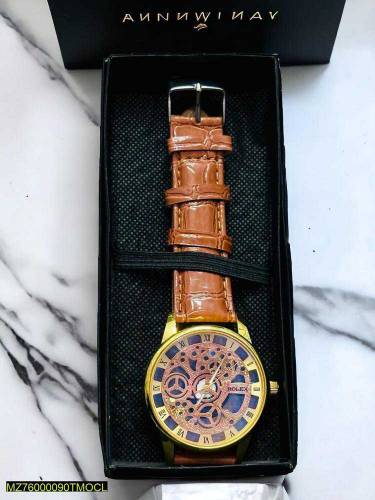 •  Material: Leather•  Product Type: Watch•  Watch Case Shape: Round• 