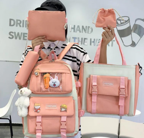 4 pcs girls casual backpack 