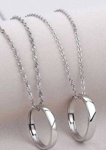 silver ring and chain
