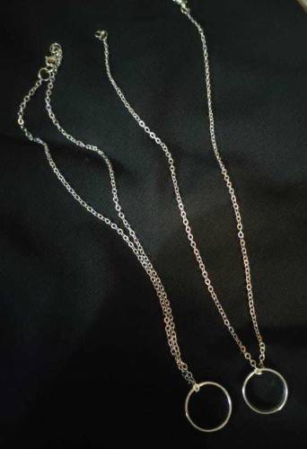 silver ring and chain