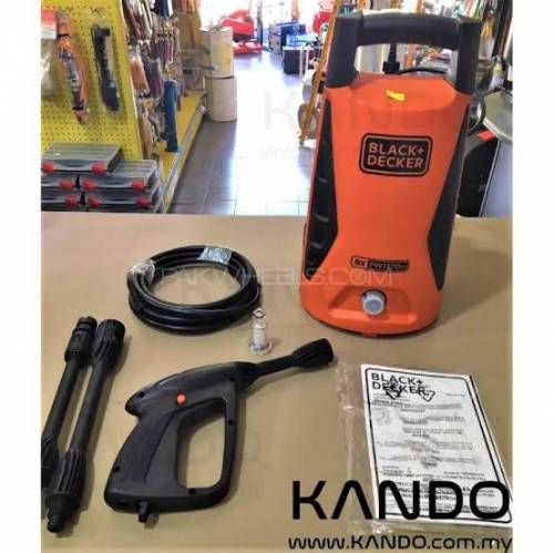 Black + Decker High Pressure Car Washer - 100 Bar, Auto Stop