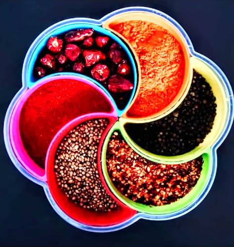 6 in 1 Partition Kitchen Seasoning Box Masala Box Set 6 Grid Portion
