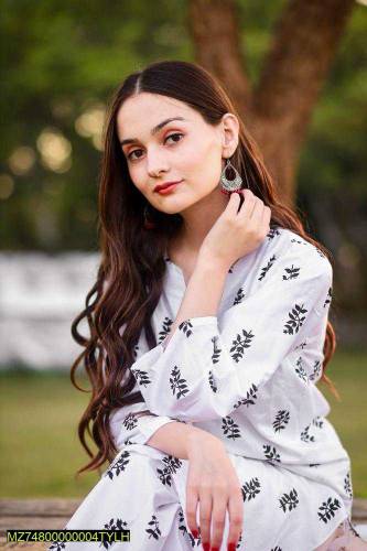 *Product Name*: 2 Pcs Women's Stitched Linen Printed Shirt And Trouser