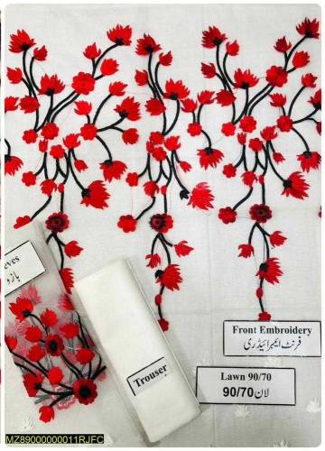 2 pcs women unstitched fancy dress