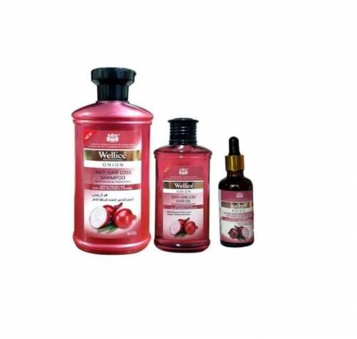 Anti Hair loss onion shampoo, serum and oil bundle your dream solution