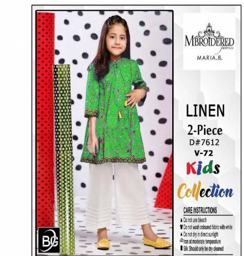 2 pic's girls  Unstitched Lawn Embroidered Suit