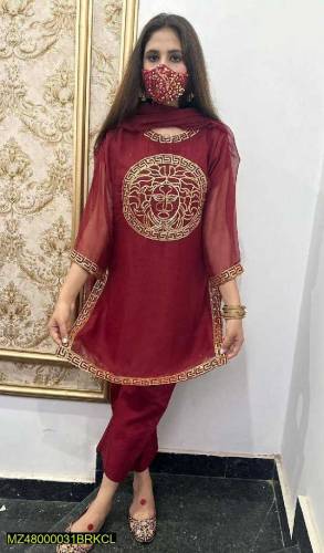 •  Fabric: Chiffon•  Pattern: Embroidered•  Available Sizes: Medium•  