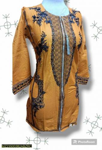 Doria cotton staight 2pcs Emboridered suit