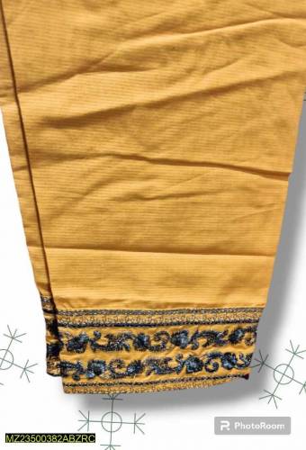 Doria cotton staight 2pcs Emboridered suit
