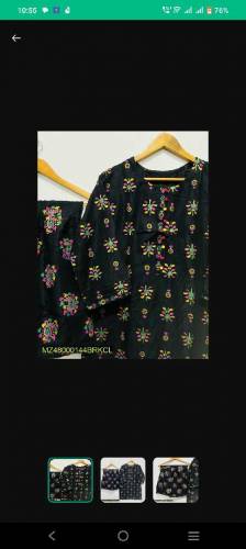 block printed beautiful stitch suit two piece