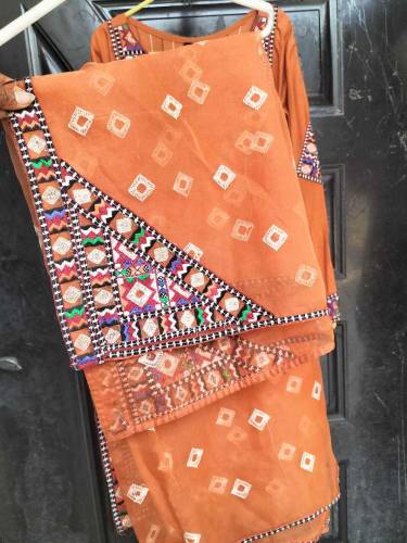 Full embroidery lawn stuff dress 
