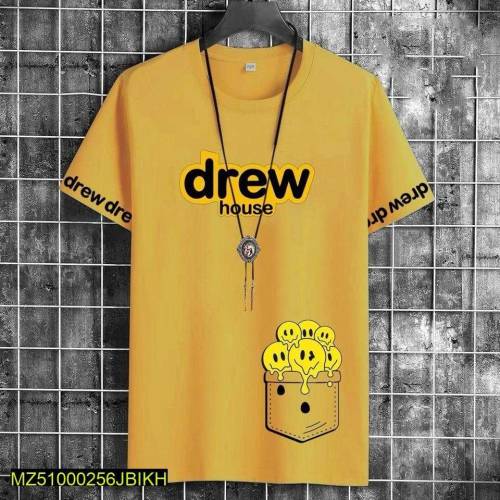 1 pic man's stitched cotton jersey printed T-shirt 