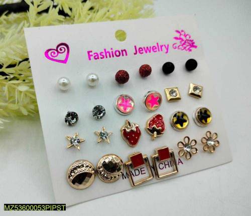 Alloy Earrings Pack of 12 