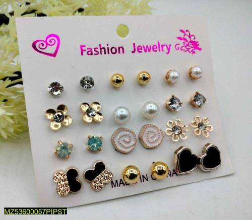 Alloy Earrings Pack of 12 