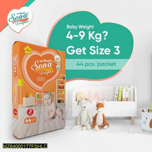 44 Pcs Baby Diapers 