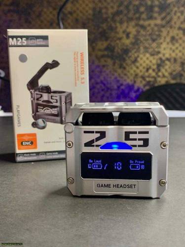 M25 Digital Display Case Earbuds Black 