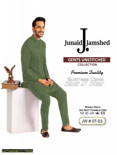 Men's Unstitched Double Tone Silk Plain Suit