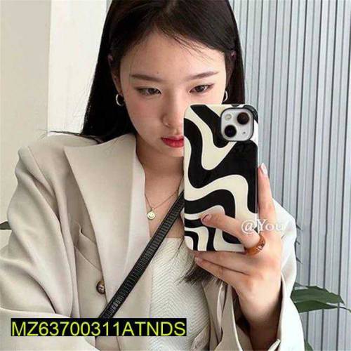 iPhone Back Cover Only Zebra wavy Stripes Design