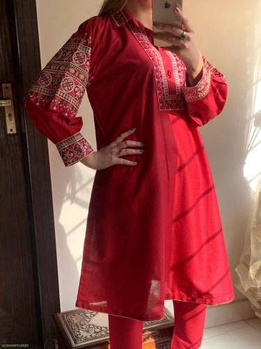 2pc branded women stiched Doria cotton 