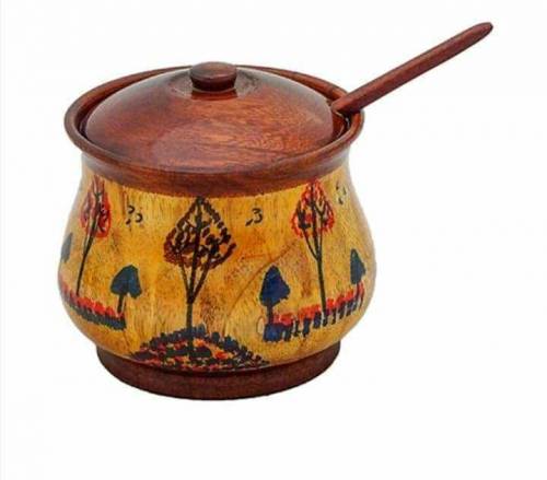 wooden shugar pot