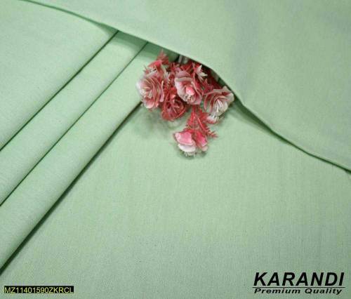 Men's Unstitched Karandi Plain Suit..