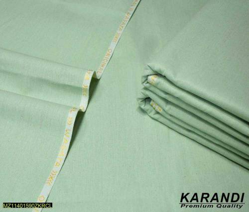 Men's Unstitched Karandi Plain Suit..