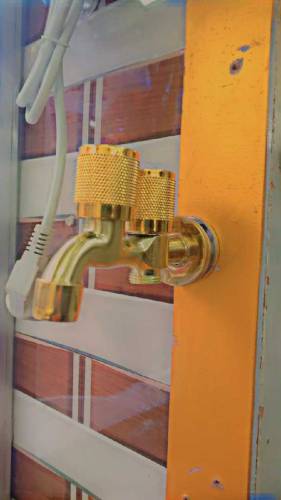 Golden doubal bibicok on/oof full brass body