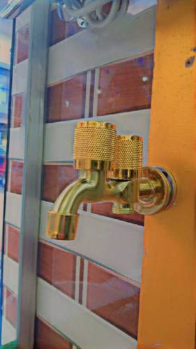 Golden doubal bibicok on/oof full brass body