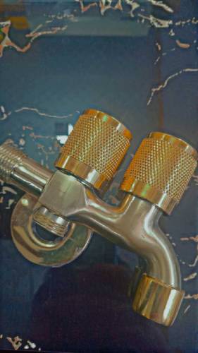 Golden doubal bibicok on/oof full brass body