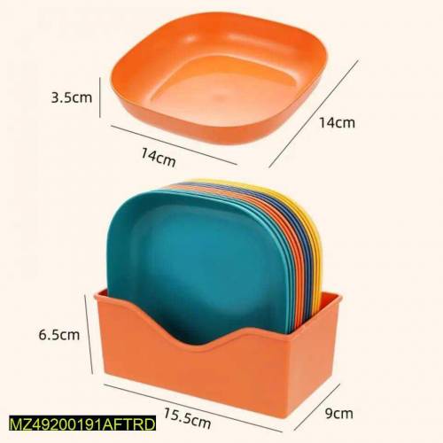 square snack plate pack of 5