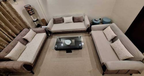 7 seater sofa set with cushions