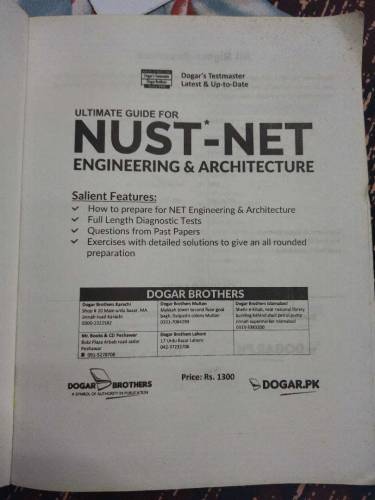 Ultimate Guide For NUST-NET (Engineering And Architecture) Book