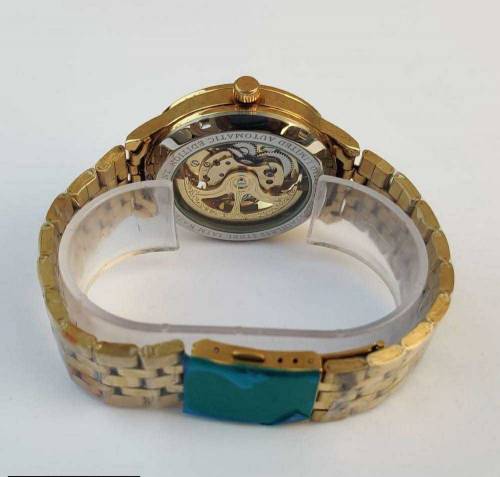 stainless steel analog Rolex watch