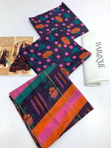 BAROQUE DIGITAL PRINT LAWN ALLOVER 3 PCS 2024