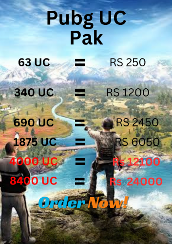 Pubg 63UC to 8400UC