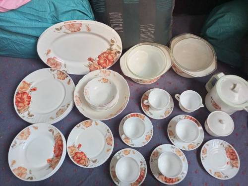 Marble  dinner set / Marble set from France/ Marble set for 8 person