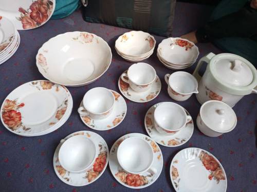 Marble  dinner set / Marble set from France/ Marble set for 8 person