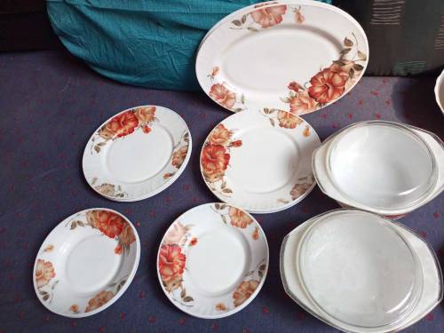 Marble  dinner set / Marble set from France/ Marble set for 8 person